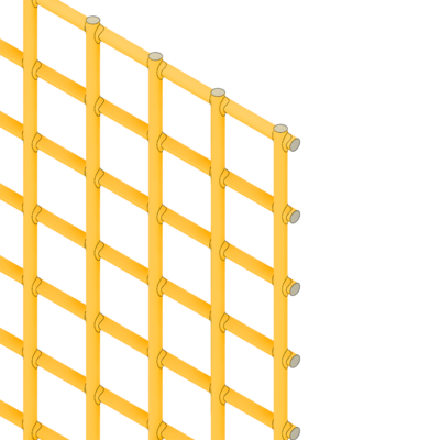 MODULAR SOLUTIONS MESH<br>1'' X 4' X 8', YELLOW